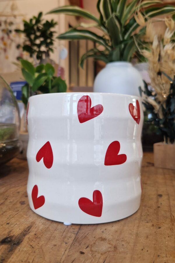 Cache pot coeur